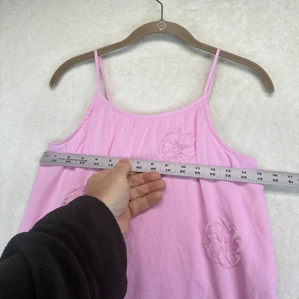 Abercrombie Kids Girls Dress 15/16 Pink Floral Embroidered Swing Sundress